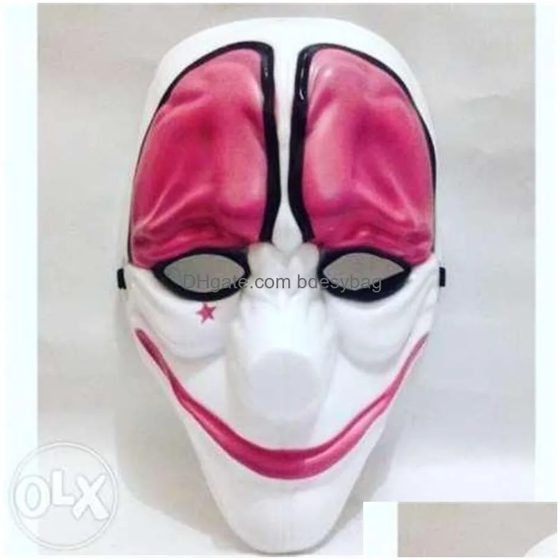 party masks pvc halloween mask scary clown party masks payday 2 for masquerade cosplay horrible masks