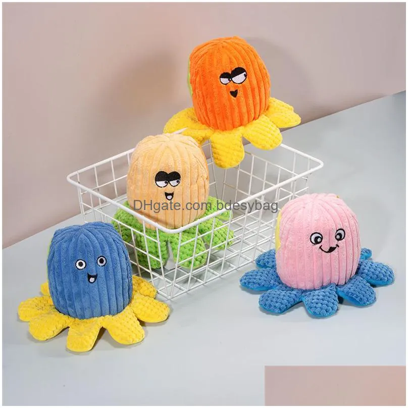 dog toys chews octopus dog toys stuffing plush puppy teething chew toy with sounding paper for small medium large pets phjk2107