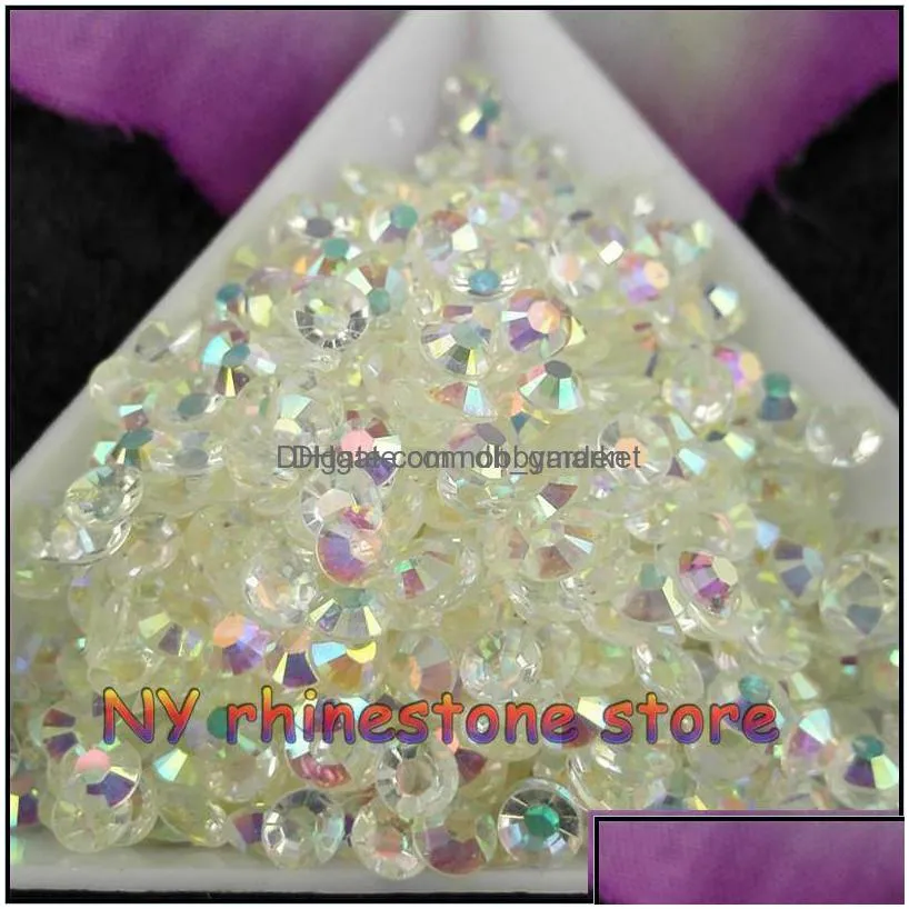 rhinestones loose beads jewelry 5000pcs/bag ss16 4mm 10 color jelly ab resin crystal flatback super glitter nail art strass wedding