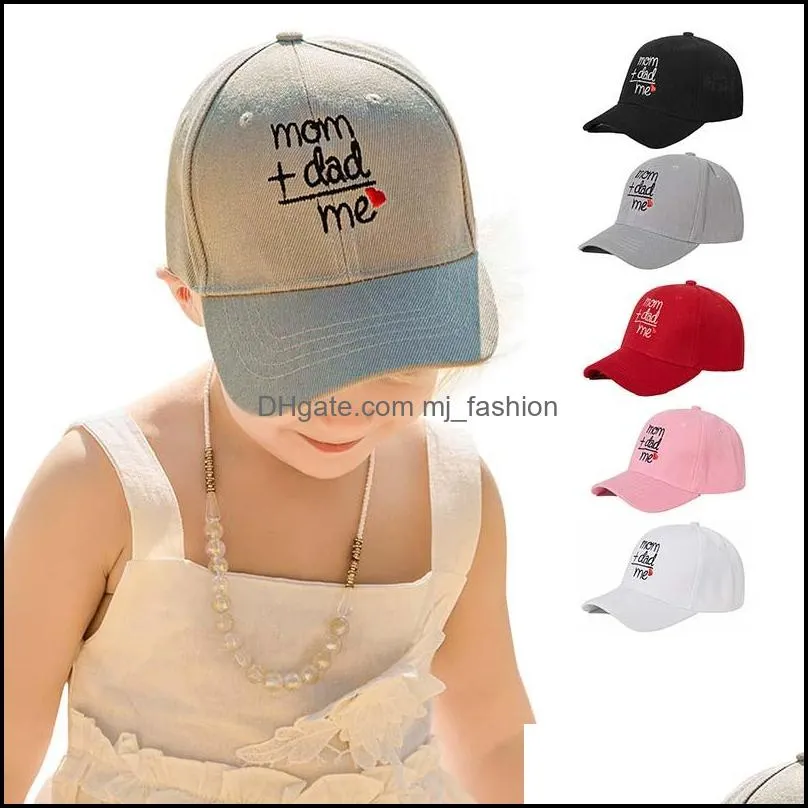 casual summer autumn baseball cap childrens hat for lovely baby cotton breathable kids girl boy caps letter embroidery