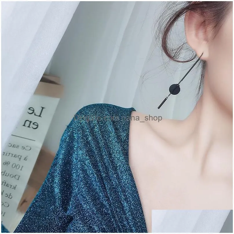 fashion jewelry s925 silver needle frosted pearl ball pendant tassel earrings thread fringe earring