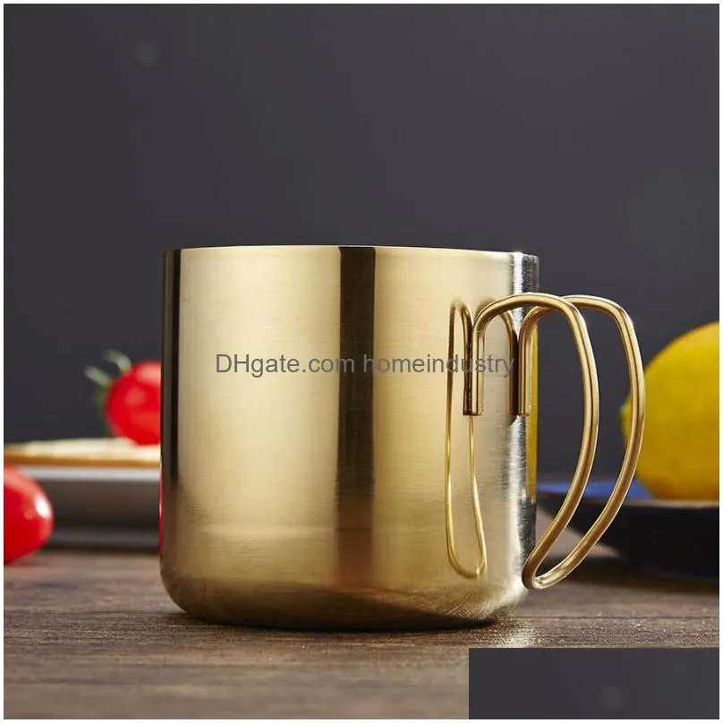 mugs 400ml ins stainless steel coffee mug tea cup portable beer wine cups tumbler for bar home drinkware