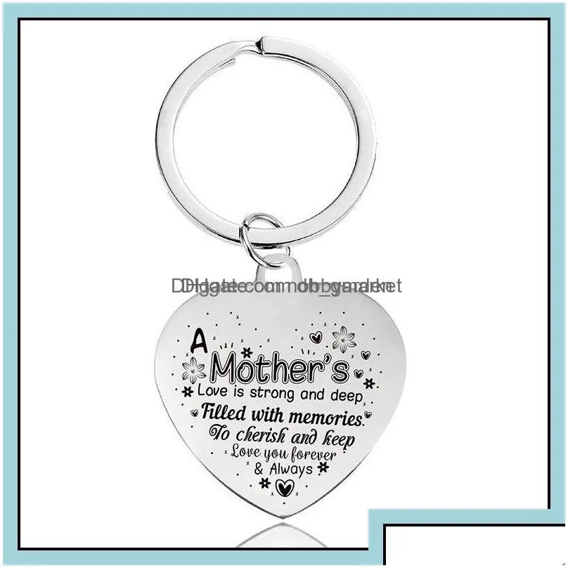 key rings jewelry fashion stainless steel lettering heart lovers mum friendship sisters sier car keychains mothers day good friend