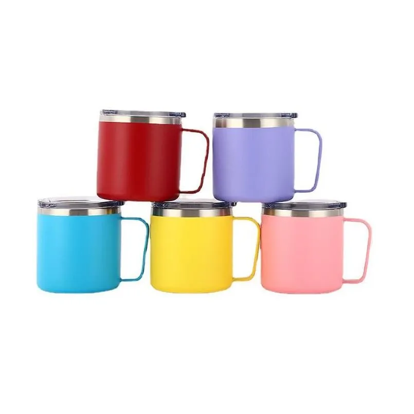 ups 14oz stainless steel tumbler milk cup double wall vacuum insulated mugs metal wine glass with handles lids coffee mug