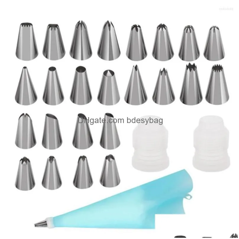 baking tools 83 pcs cake decorating kit turntable pastry nozzles cream confectionery bags icing piping tips bake