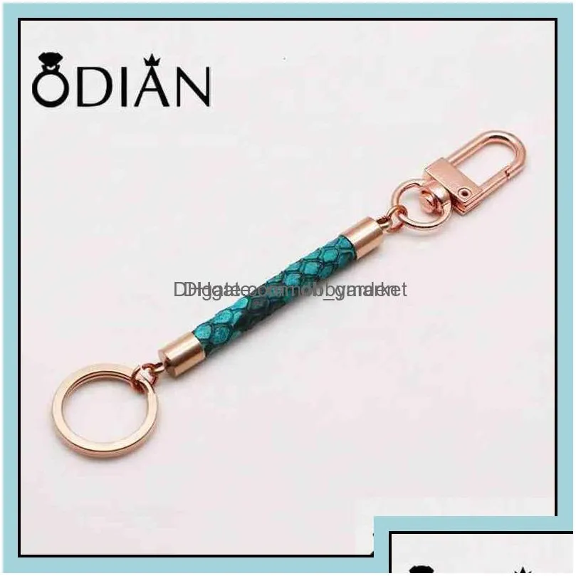 key rings jewelry custom men luxury colorf leather chains women metal car ring chain drop delivery 2021 arh