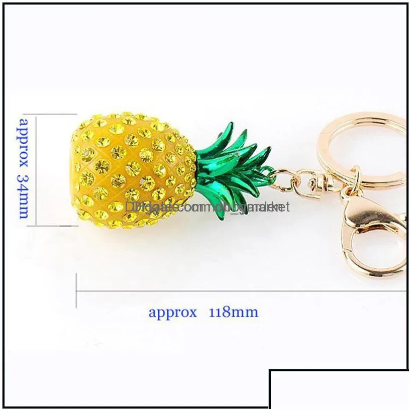 key rings jewelry creative jewellery luxury rhinestone pine for women bag buckles car keychain fashion aessories birthday gifts drop