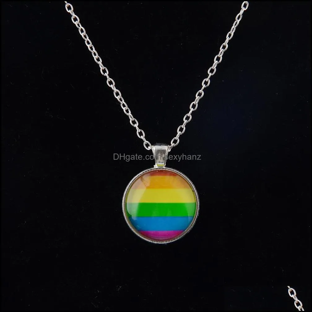 men women gay pride choker necklace rainbow flag lesbian lgbt love is love pride glass pendants necklaces unique jewelry 19 n2