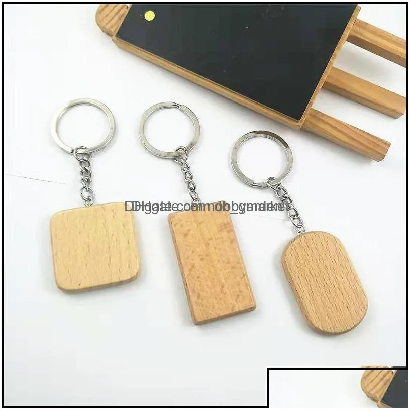 key rings jewelry diy blank wooden chain ring holder fashion wood round heart pendant keychain personalized engraved name charms keyrings