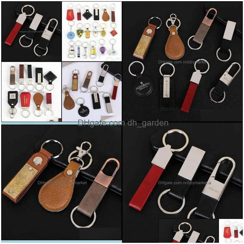 key rings jewelry wholesale custom made design cute luxury giveaways gifts pu leather keychain drop delivery 2021 fyca0