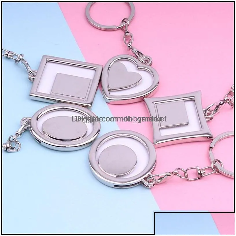 key rings jewelry creative po frame couple keychain personality chain gifts 5 styles ring can be customized lettering drop delivery 2021