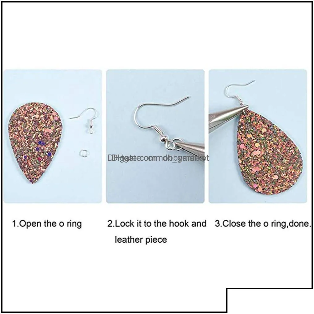 charms jewelry findings components doreenbeads earrings making kits pu leather material for women diy christmas drop pendant 1 set