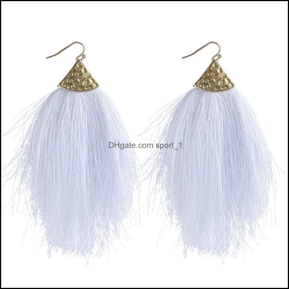 2021 vintage ethnic tassel earrings bohemia drop dangle long rope fringe cotton earring for women gold plated fashion jewelry gifty