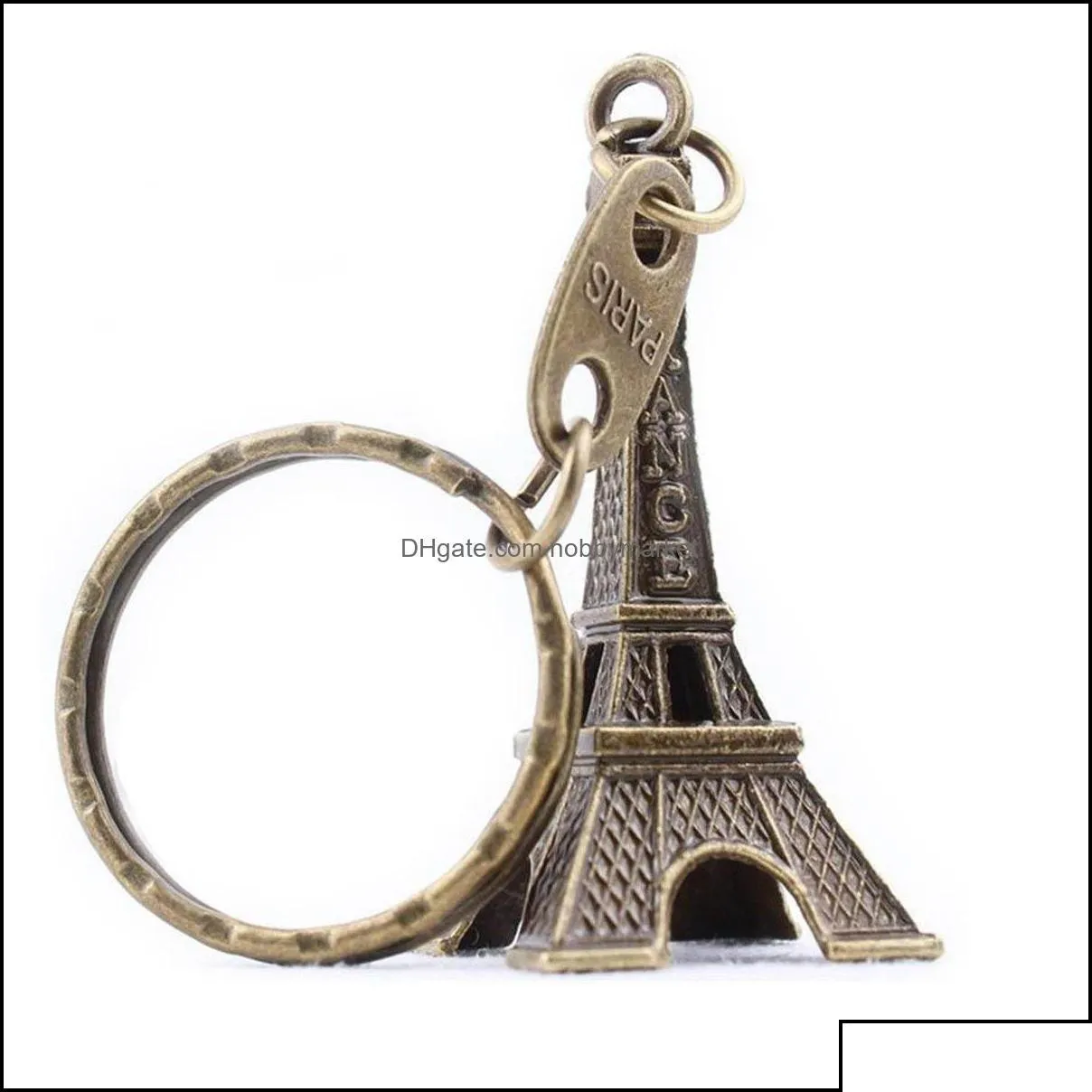 key rings jewelry vintage eiffel tower keychain pendant keyring retro classic wedding favors party gifts drop delivery 2021 gykha