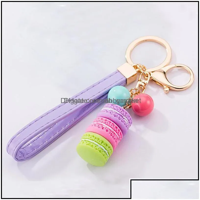 key rings jewelry resin chain  beads pendant keychain holder trinkets keyring aessories for car candy color fashion women bag drop