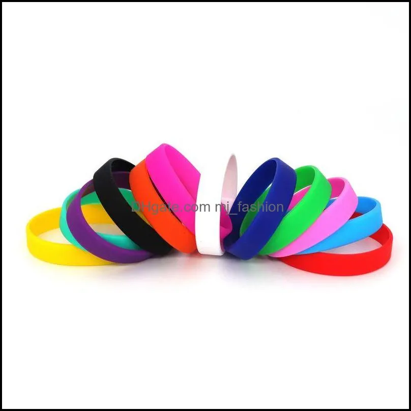 casual outdoor sports fitness silicone jelly glow bracelets rubber elasticity wristband cuff bracelet basketball wrist band