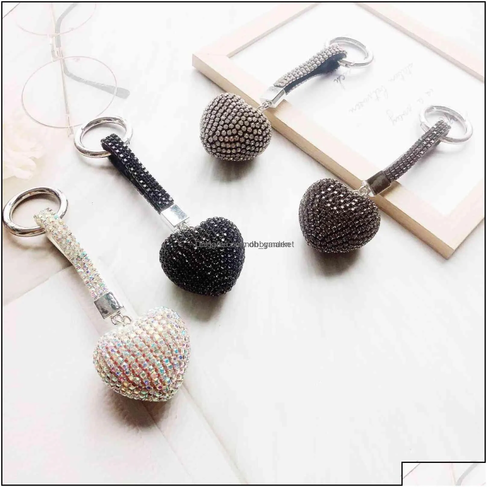 key rings jewelry wholesale factory price luxury fashion keychain stainless steel leather loop drop delivery 2021 ruoem