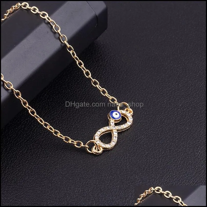 european and american blue eyes pendant necklace turkey evil eye necklaces gold fashion personalized clavicle chain jewelry