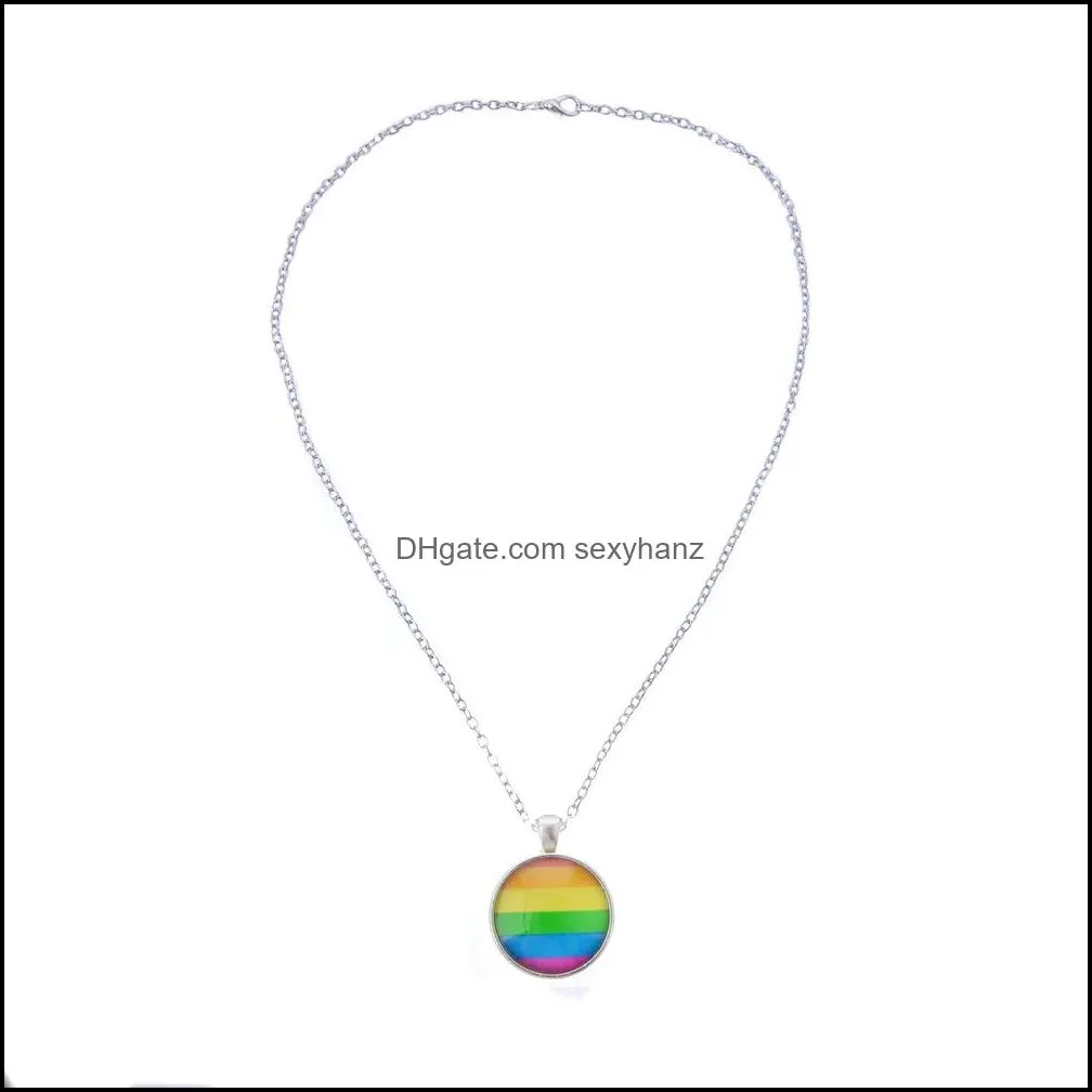 men women gay pride choker necklace rainbow flag lesbian lgbt love is love pride glass pendants necklaces unique jewelry 19 n2
