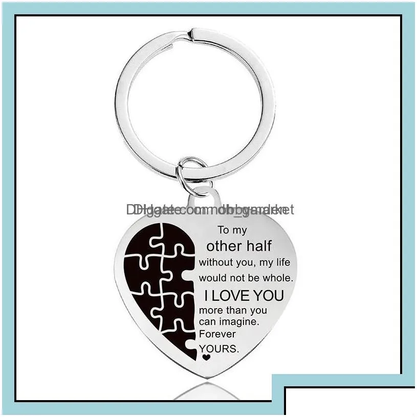 key rings jewelry fashion stainless steel lettering heart lovers mum friendship sisters sier car keychains mothers day good friend