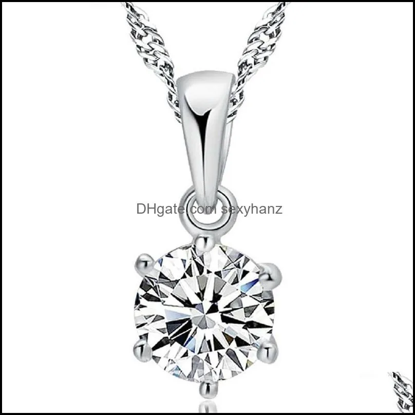 top grade wedding jewelry set austria crystal stud earrings necklace 925 pendant necklace 17 d3