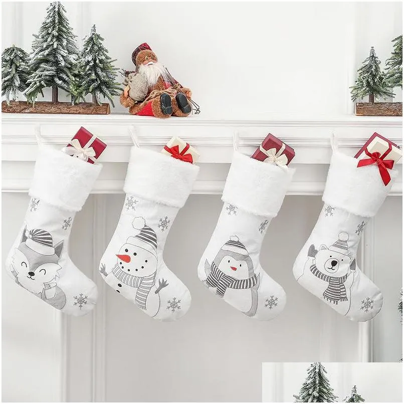 ups christmas decoration supplies christmas big socks christmastree pendant childrens gift candy bag scene dress up