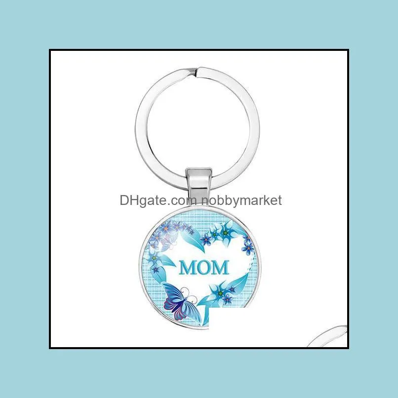 key rings jewelry mom i love you keychain letter keyring time gem glass mothers day gift drop delivery 2021 uslik