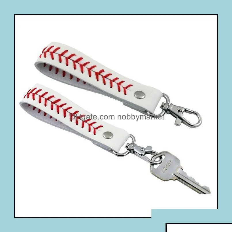 key rings jewelry softball/baseball keychain perfect gift for a birthday graduation baby shower or team partys drop delivery 2021