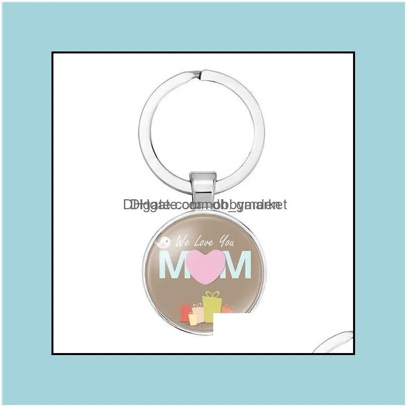 key rings jewelry mom i love you keychain letter keyring time gem glass mothers day gift drop delivery 2021 uslik