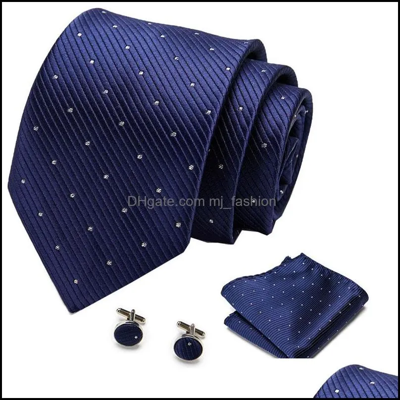 luxury mens ties floral black gold paisley necktie pocket square cufflinks set wedding party tie