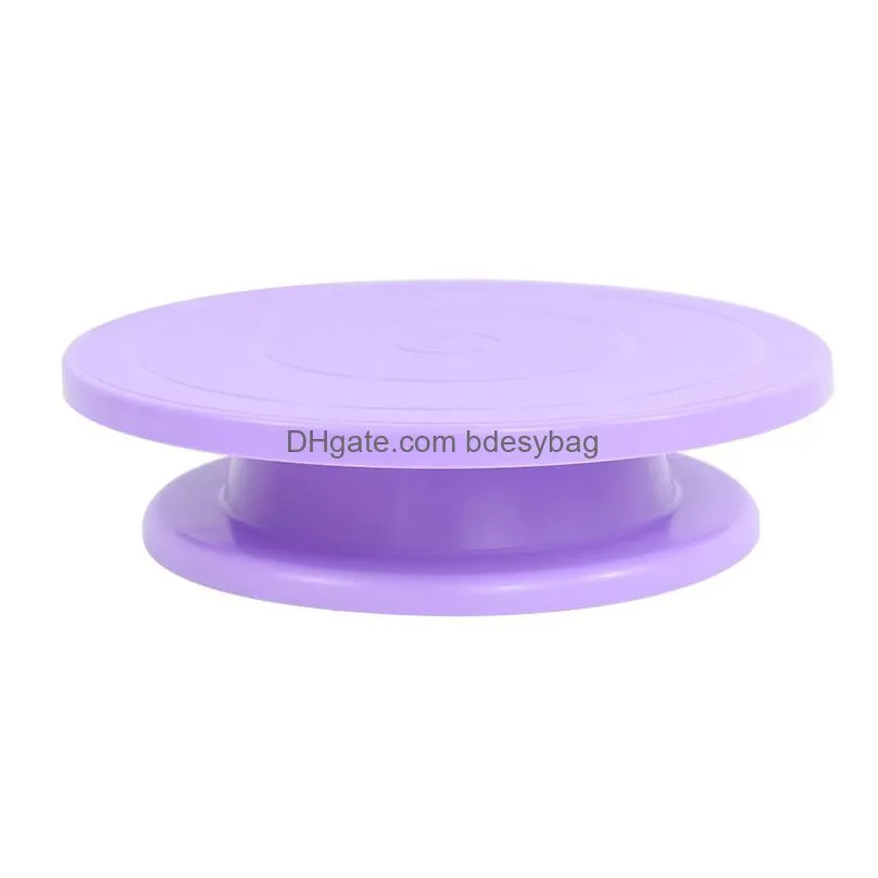 baking tools 28cm cake turntable stand decoration diy mold rotating stable antiskid round pastry table kitchen 8z