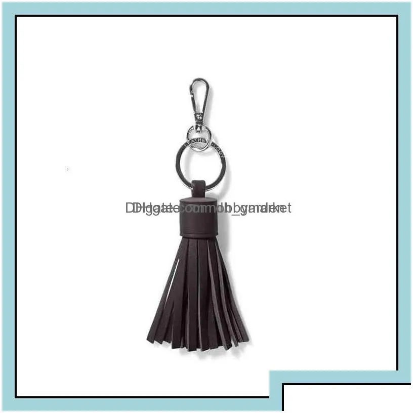 key rings jewelry wholesale high quality customize leather tassel keychain charms drop delivery 2021 lcl15