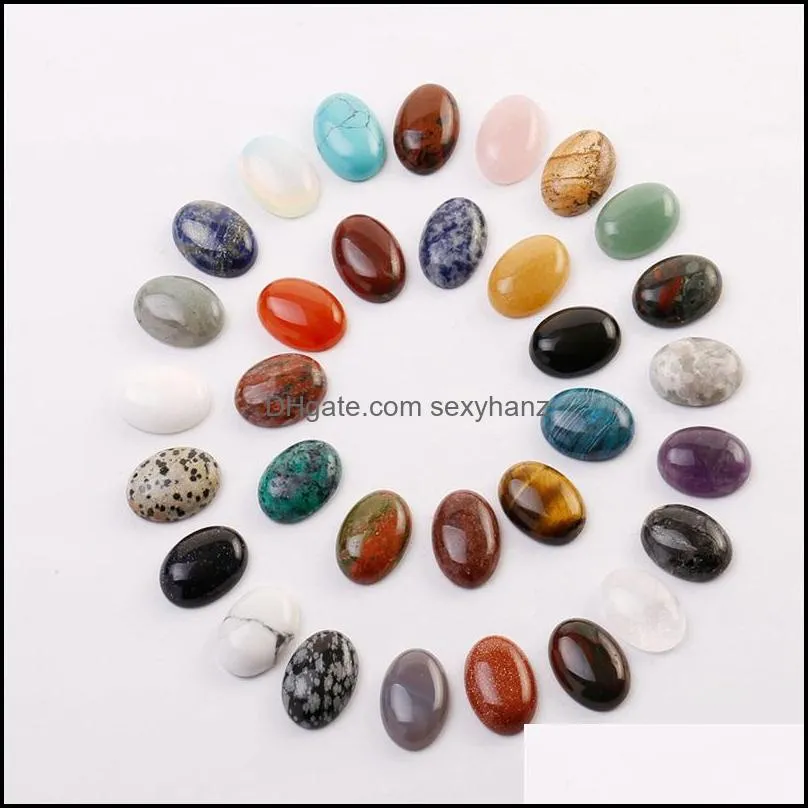 wholesale 18mmx25mm high quality natural stone oval teardrop beads diy jewelry making ring 10 d3
