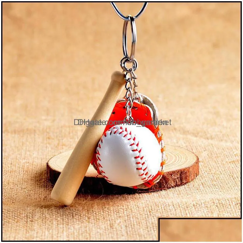 key rings jewelry promotional gifts simation baseball chain leather softball sport keyring wholesale spot drop delivery 2021 8w3fy