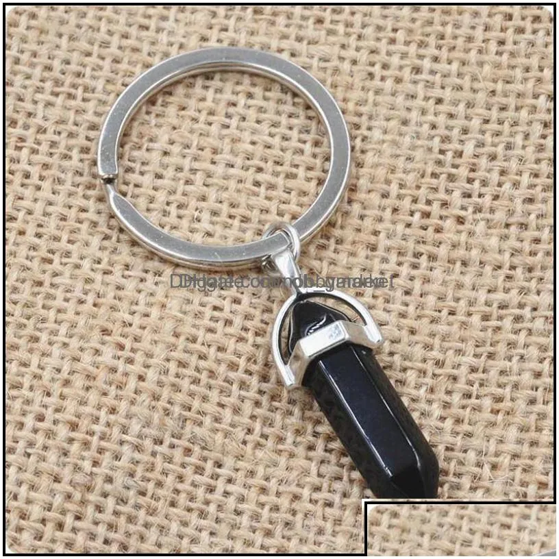 key rings jewelry keychain fashion crystal chains natural stone pendant quartz aessories gift drop delivery 2021 8ytpw