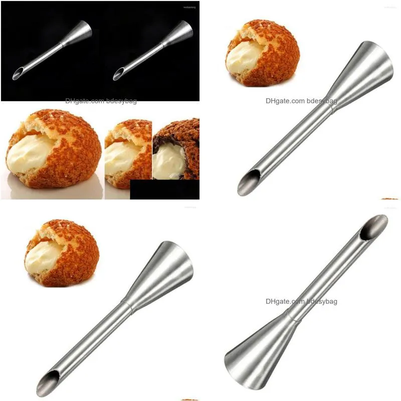 baking tools 2022 1pcs piping bag nozzles set stainless steel diy cupcake decorating tips puff cream pastry nozzle kitchen tool
