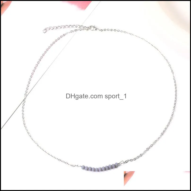  arrival hoop crystal pendant necklace for women fashion elegant muliticolor silver gold chain necklace jewelry giftz