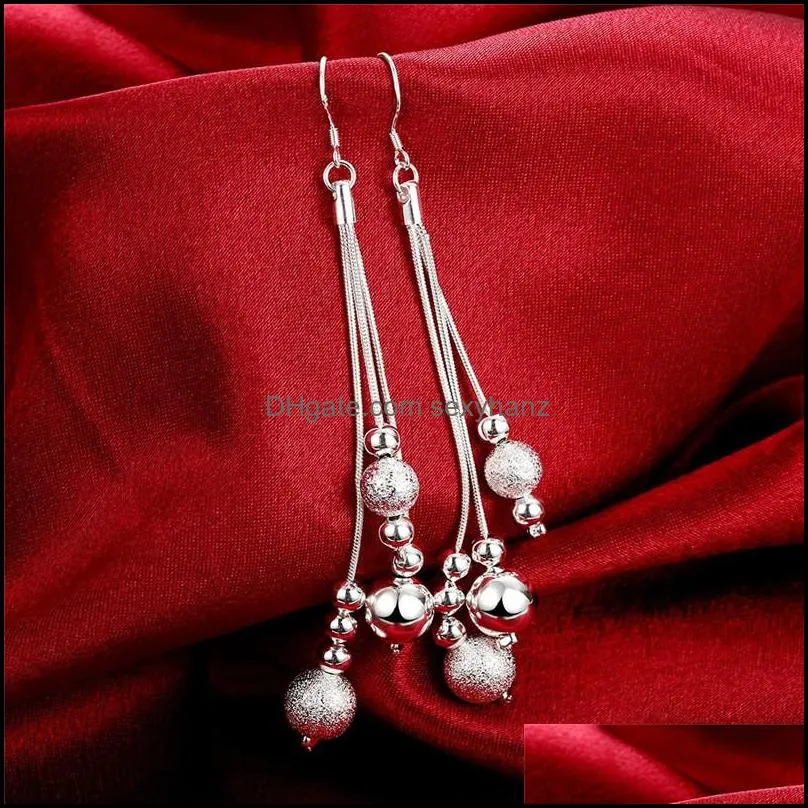 fashion women jewelry sets silver plated tassel pendant earrings necklace set valentines day gift wedding statement jewelry 423 h1