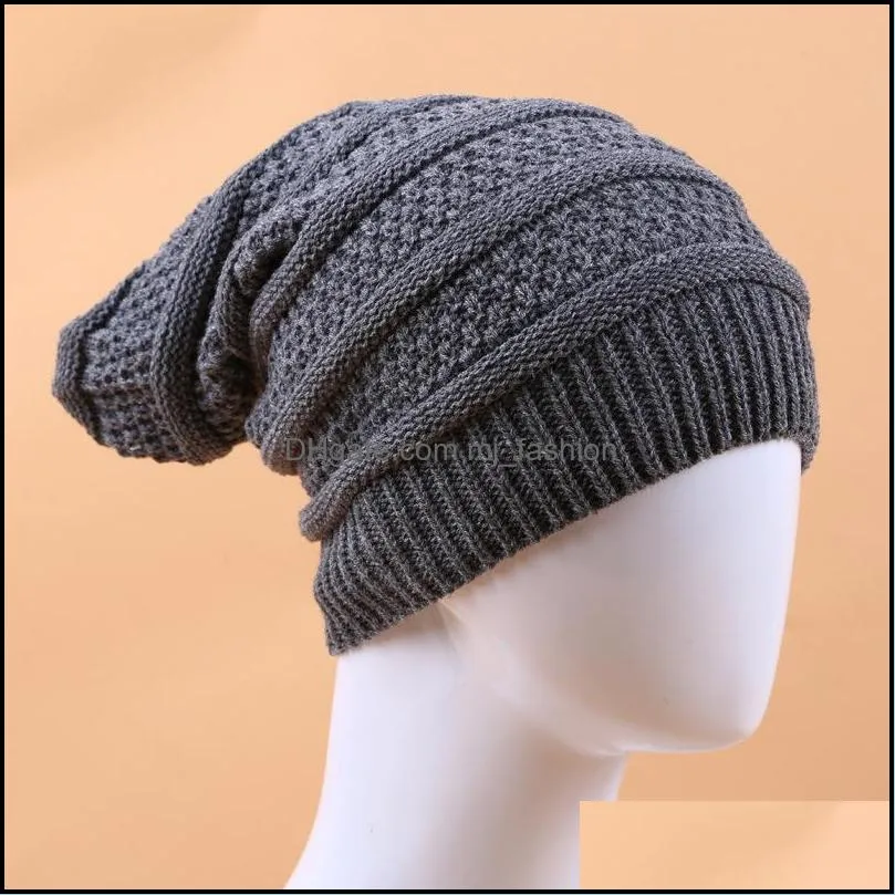 casual women crochet wavy fine stripes beanie cap rainbow skull hat europe america