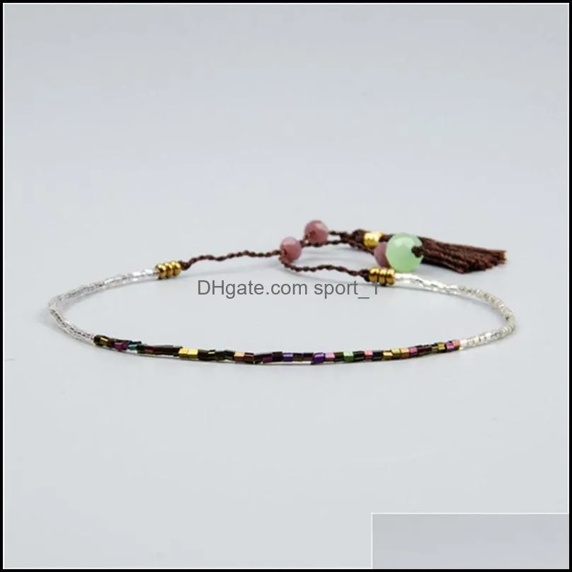 friendship tassel charm bracelets beaded bracelets handmade bohemian mix adjustable jewelry for women valentines day giftz
