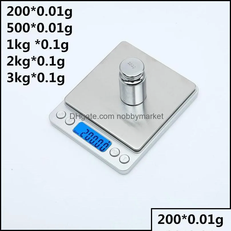 scales jewelry tools equipment 200/500x0.01g 1kg 2kg 3kgx0.1g portable digital precision pocket scale weighing mini lcd electronic nce