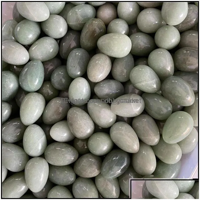 stone loose beads jewelry 30mm polished egg shape reiki healing chakra natural bead palm quartz mineral crystal tumbled gemstones hand