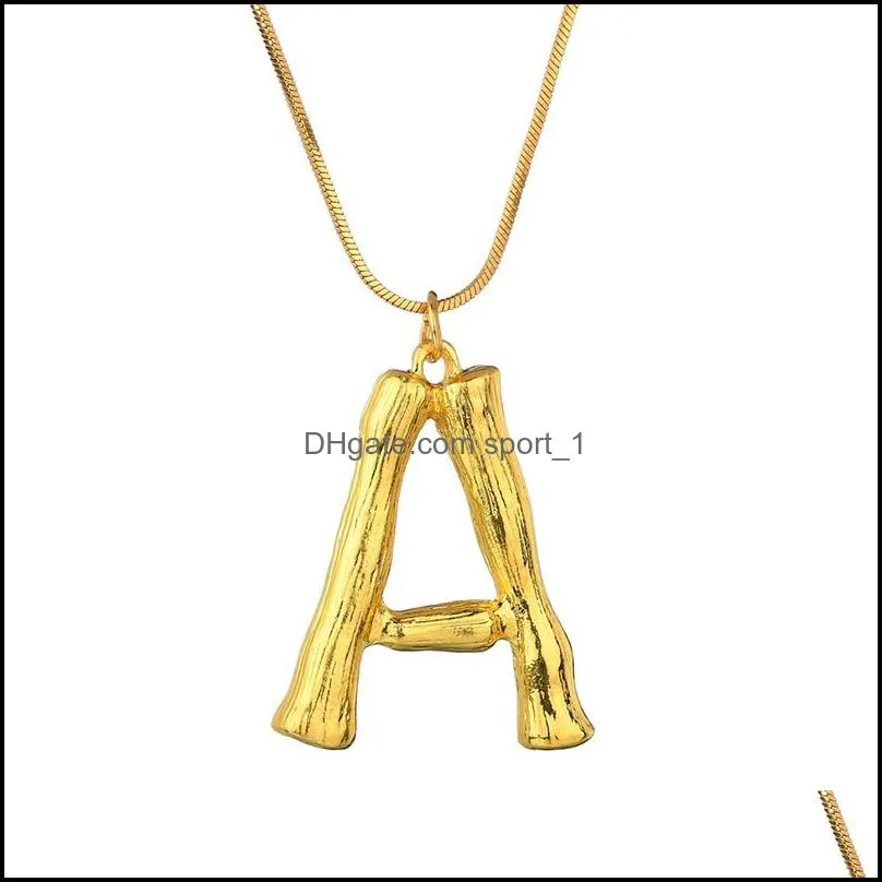 trendy 26 capital letter necklace english alphabet custom short gold chain uv color retention birthday gift jewelry for women y