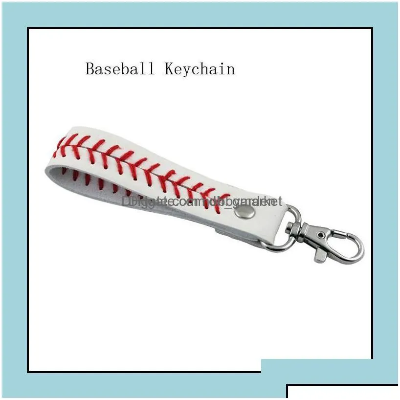 key rings jewelry softball/baseball keychain perfect gift for a birthday graduation baby shower or team partys drop delivery 2021