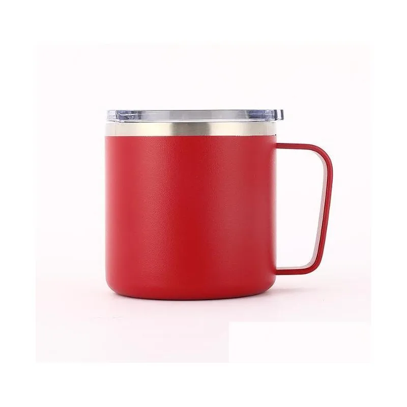 ups 14oz stainless steel tumbler milk cup double wall vacuum insulated mugs metal wine glass with handles lids coffee mug