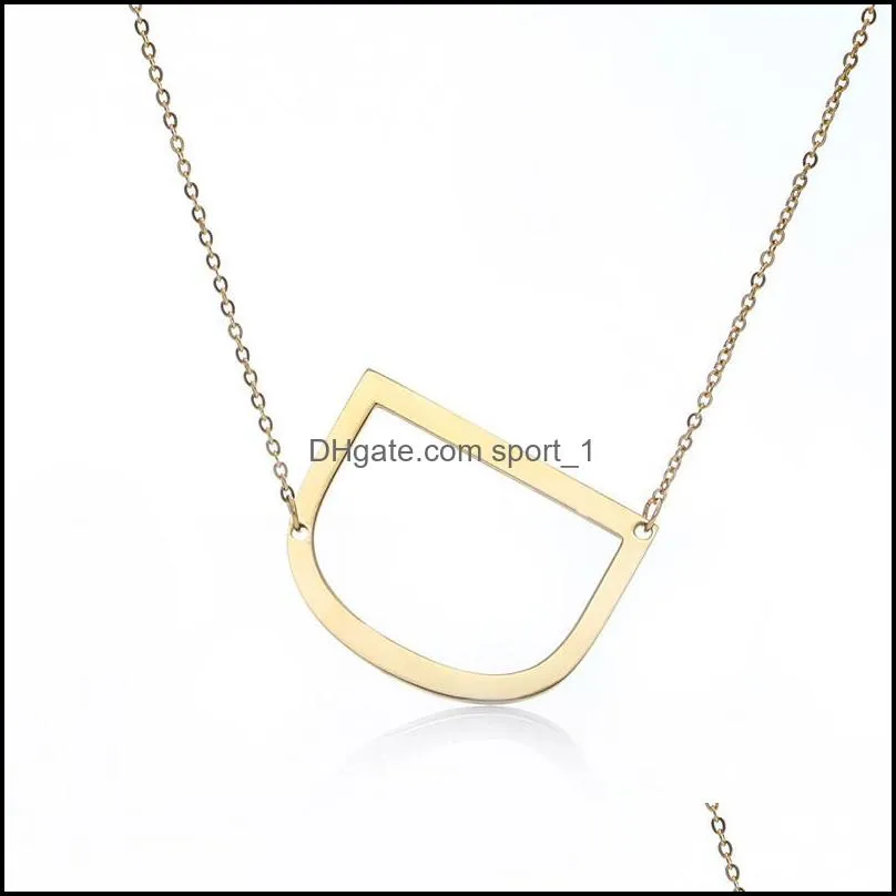 stainless steel necklace initial 26 letter gold plated charm pendant couple name necklace friends lovers gift wholesalez