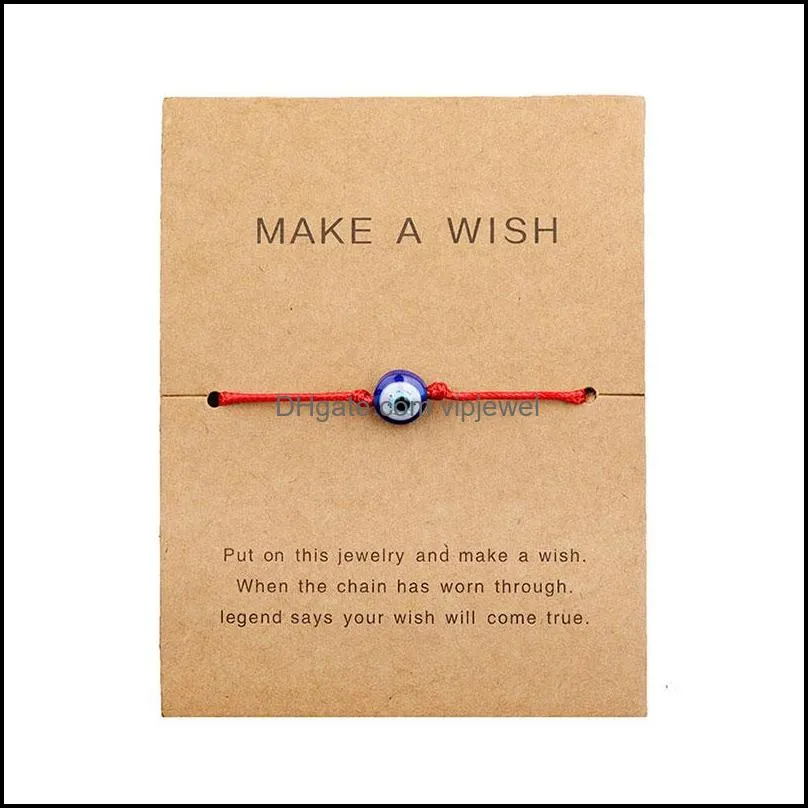 make a wish paper card adjustable link bracelet turtle elephant tree map flower handmade woven bracelets simple fashion women jewelry