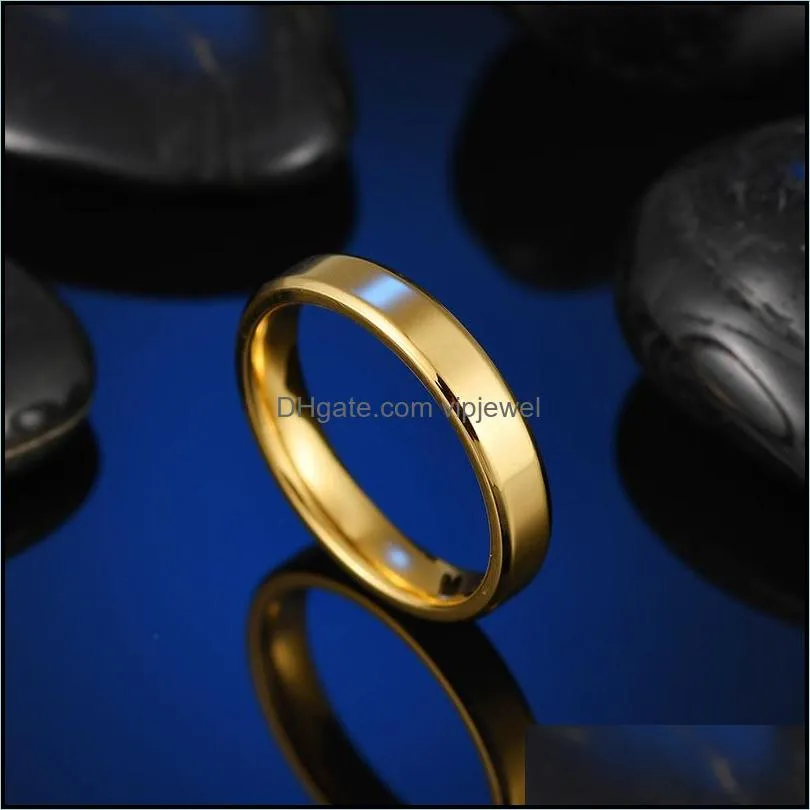 fashion 6mm stainless steel rings wedding band silver rings for men woman can diy engrave engagement rings fit size 513