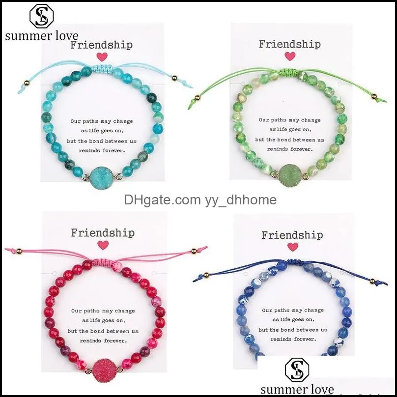 designer jewelry women rope bracelets friendship love charm bohemian style bracelet elegant bangle agate stone fashion accessoriesz