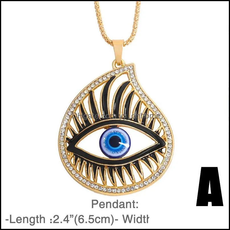 bohemian vintage turkish evil blue eye pendant necklaces fashion clavicle chain statement long necklace women jewelry femme collares